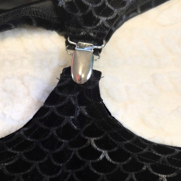 Killstar Black Velvet Garter Pants | Size M | Goth Alt Mermaid - Picture 4 of 6